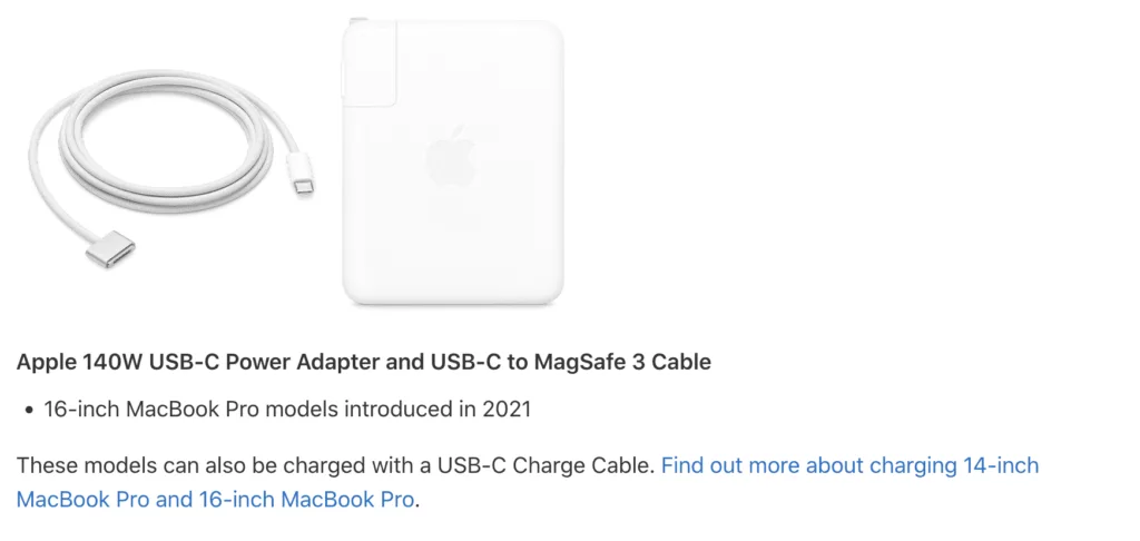 Apple Macbook Pro 140W Charging Brick 1