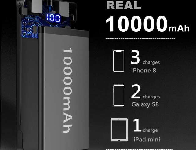 Iniu Portable Charger 10000Mah Power Bank Iniupower.com 3A Output Dual Input Port Extended Battery Charger Dual 3A High Speed Portable Charger Usb C Flashlight External Real Battery Ys